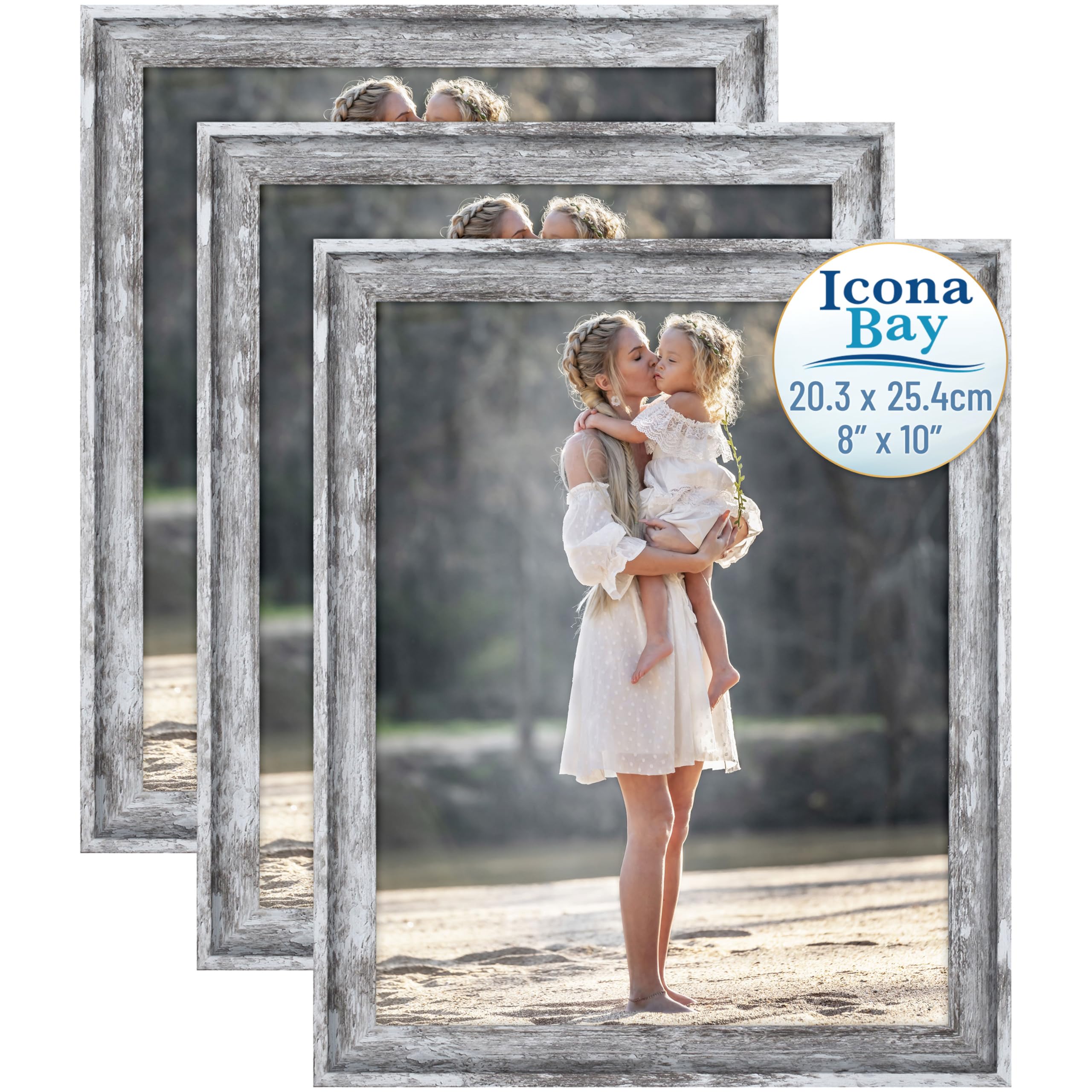 Cadres photo 20x25 cm gris azur aux finitions soignées collection Bayou Icona Bay