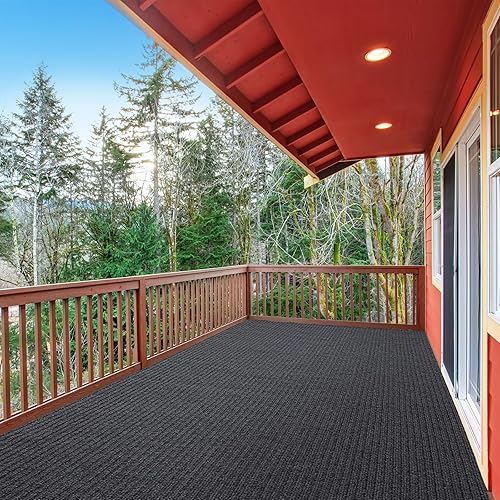 Miniatura 7 de HOMBYS Runner Rugs for Hallway 3x10 ft, Non-Slip Kitchen Entryway Bedroom Area Rugs Runner, Indoor/Outdoor Carpet Runner(3 ft x 10 ft, Dark Grey)