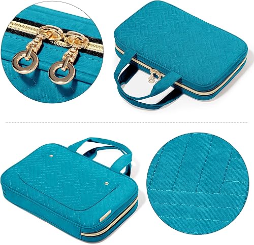 Vista 13 de Yarwo Estuche para agujas de tejer (hasta 10.6 pulgadas), organizador de ganchos de ganchillo con doble asa para agujas de tejer circulares