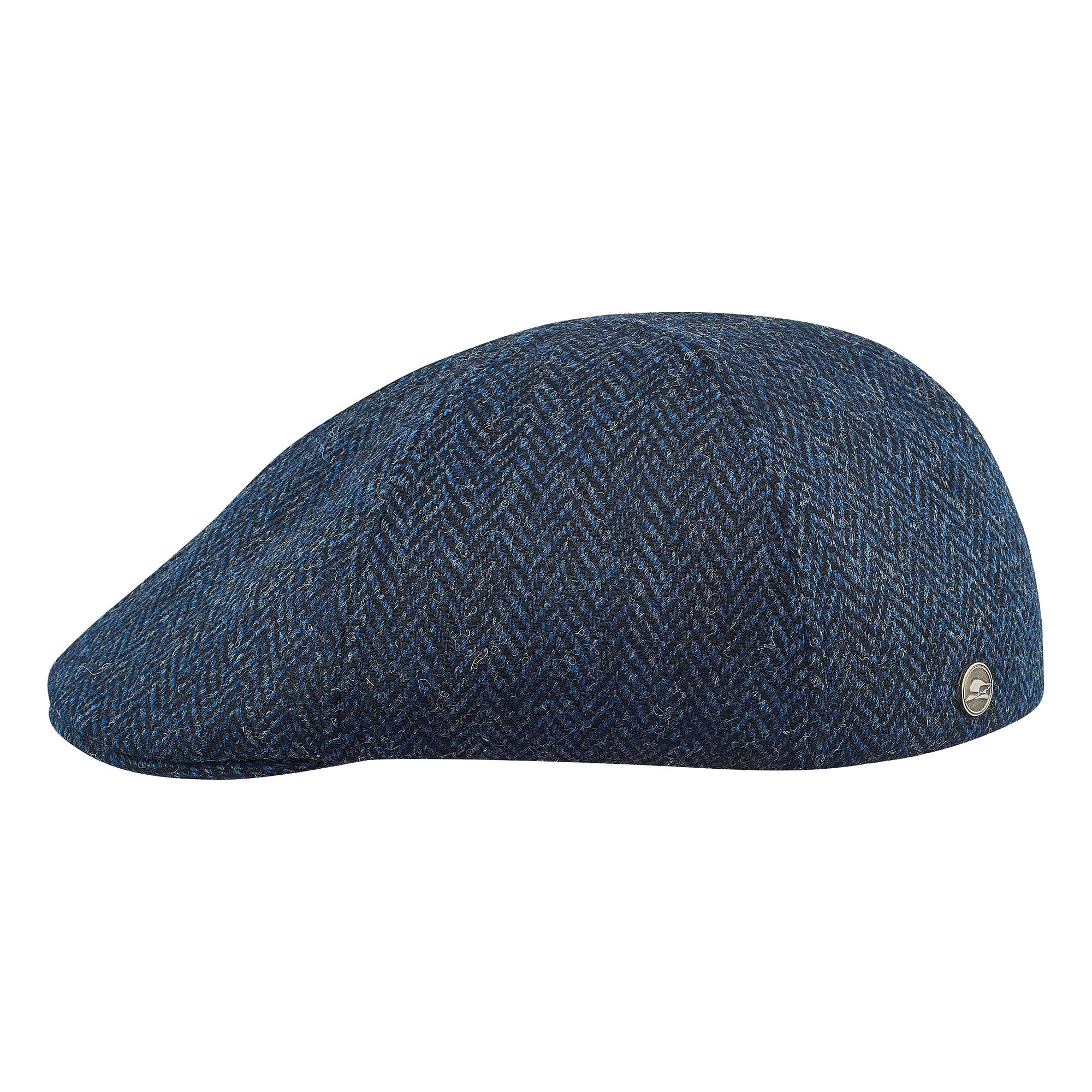 Sterkowski Men's Blue/Black Rusty | Harris Tweed Flat Cap For And Wo | Newsboy Driving Gatsby Ivy Irish Scally Cabbie Peaky Scully Paperboy Winter Duckbill 6 Panel Cabby Newspaper Cab Driver 54 Cm