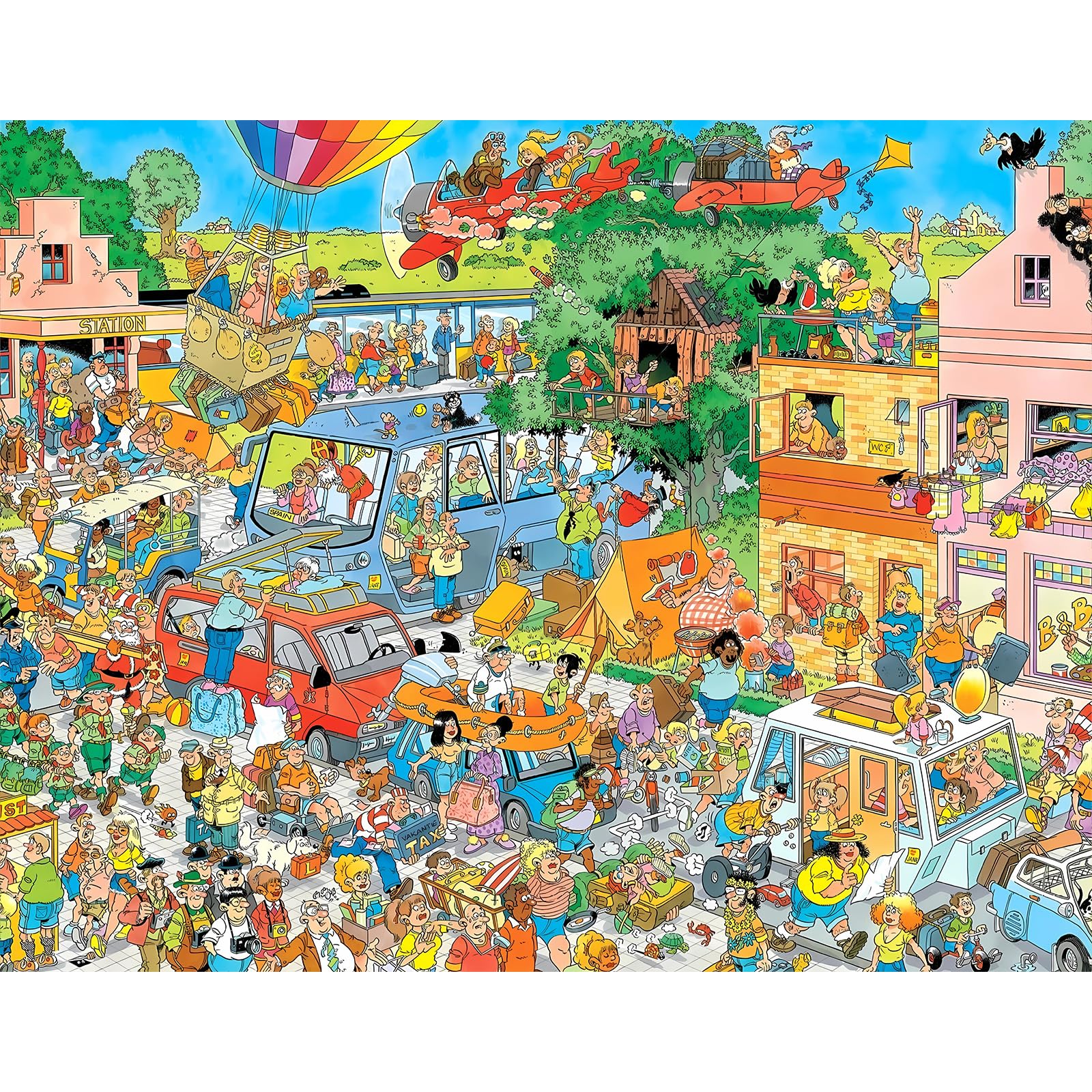 Chengqism Jigsaw Puzzles 100 Pieces for Adults Cartoon Puzzle 100 Pieces 100 Piece Jigsaw Puzzle with Extra Large Piece for Adult Educational Games-Home Decoration Puzzles for Adult Teens Seniors — image 1