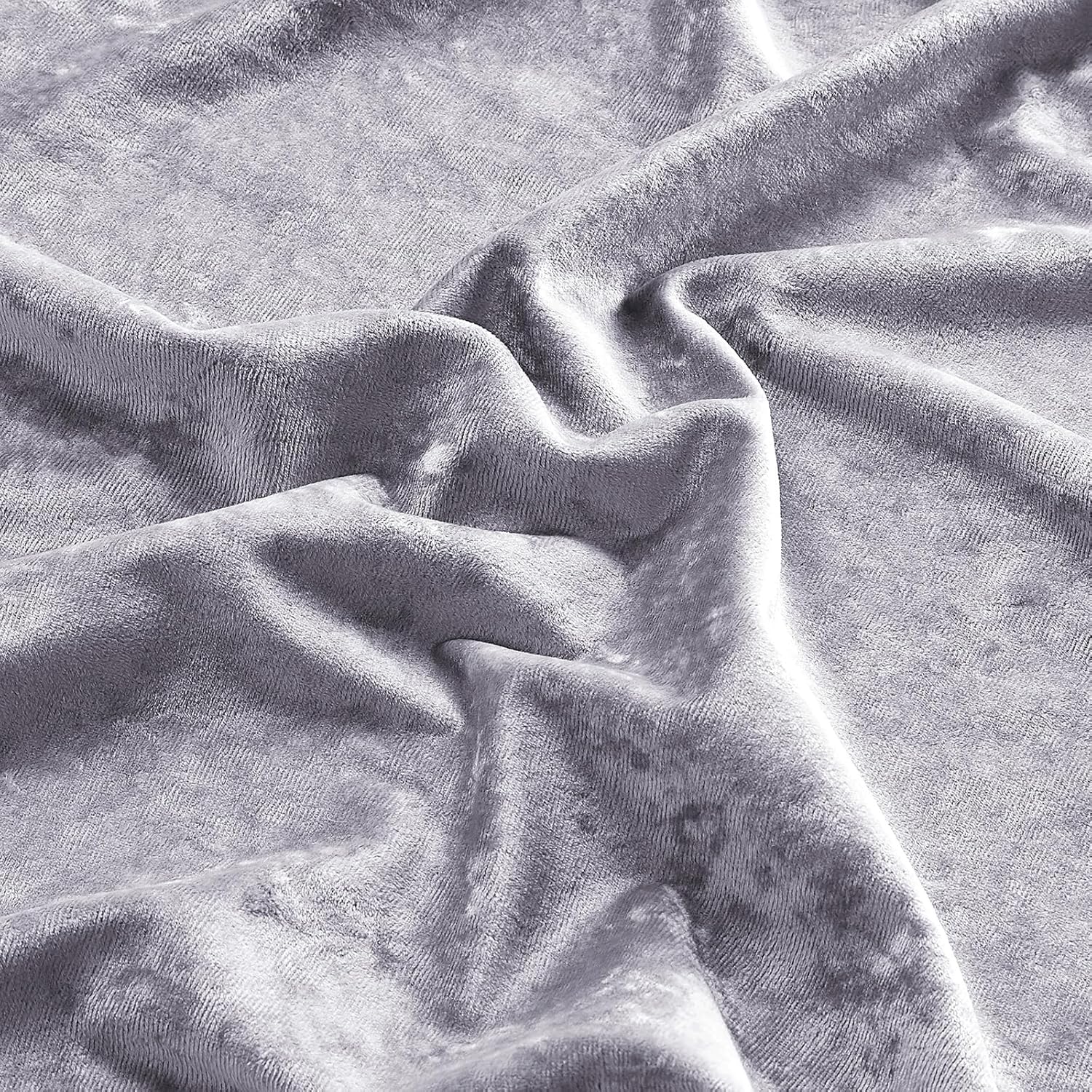 Fredsure Distressed Velvet Shower Curtain Set, 13 Pieces Light Purple Including 1 Piece 72"x72" Shower Curtain and 12 Pieces Silver Hooks