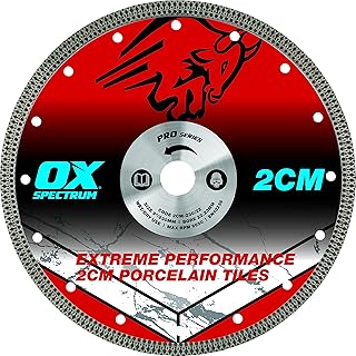 OX Pro - Hoja de corte de porcelana (2 cm, 230/22,23 mm), color azul