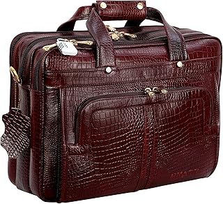 HYATT Leather Accessories 16 Inch Full Grain Natural Leather Laptop Messenger & Shoulder Bags For Men 24 Litres Capacity U... Price In India