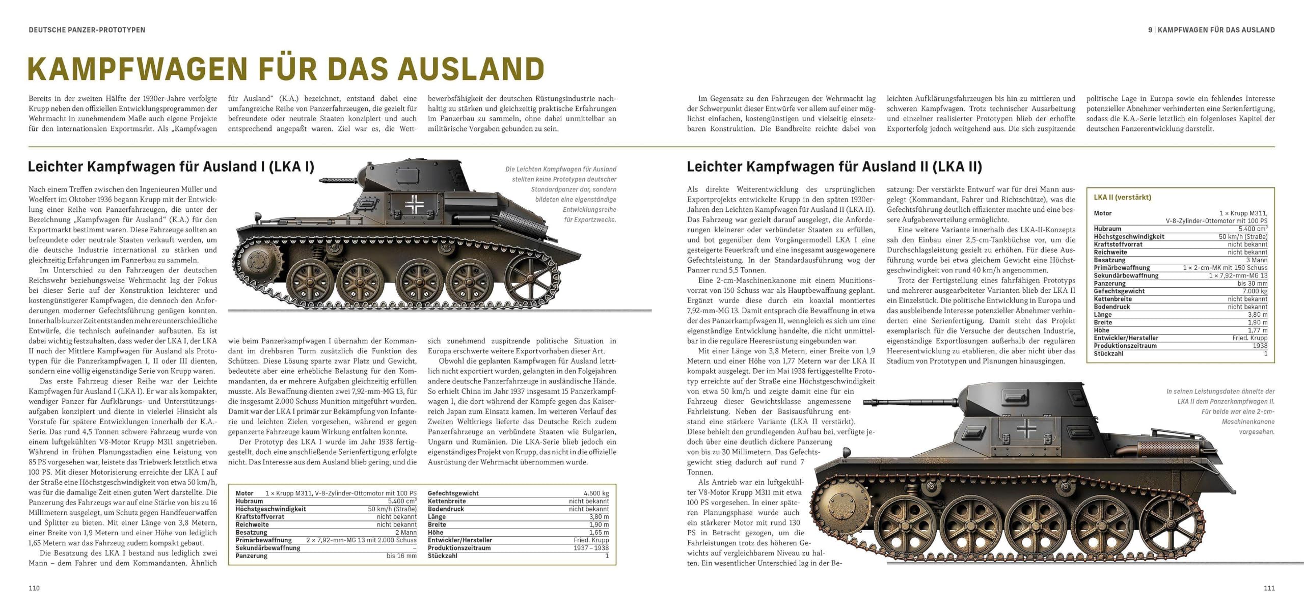 Deutsche Panzer-Prototypen: Einzelstücke • Konzepte • Patente, Kampfpanzer der Wehrmacht von 1935 – 1945