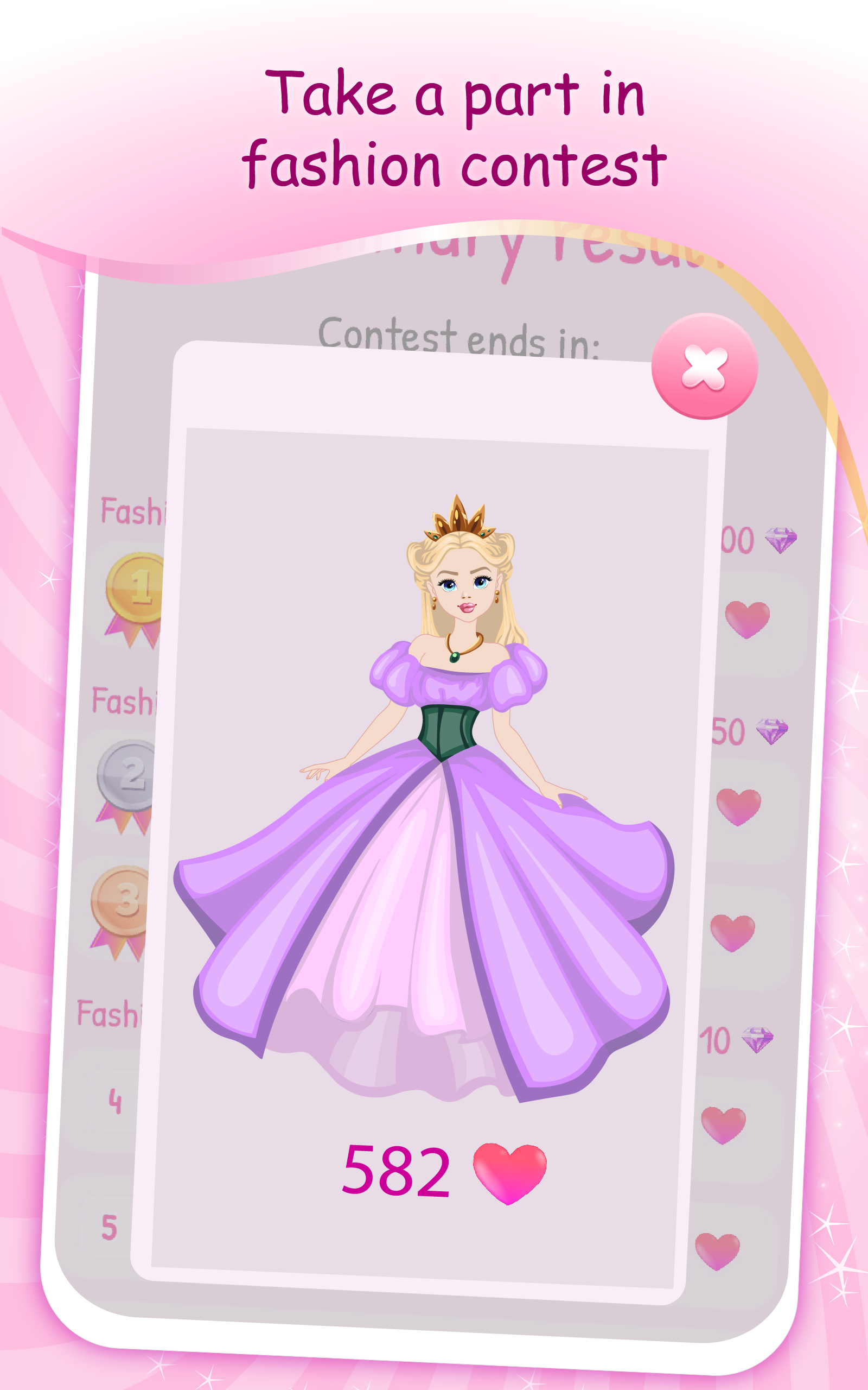 open lace back dress Magic Princess  Cute Dolls Dress Up Games