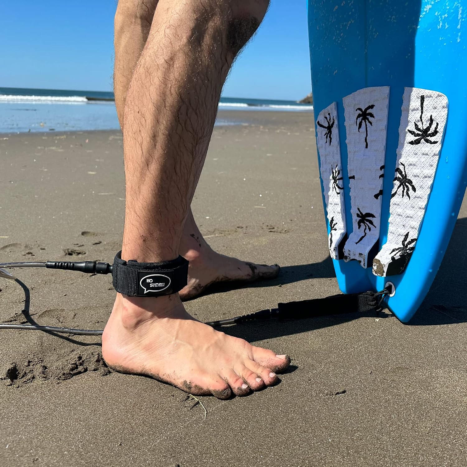 Ho Stevie! Premium Surf Leash [1 Year Warranty] Maximum Strength, Lightweight, Kink-Free, for All Types of Surfboards. 7mm Thick (1/4") 6/7/8/9 Feet