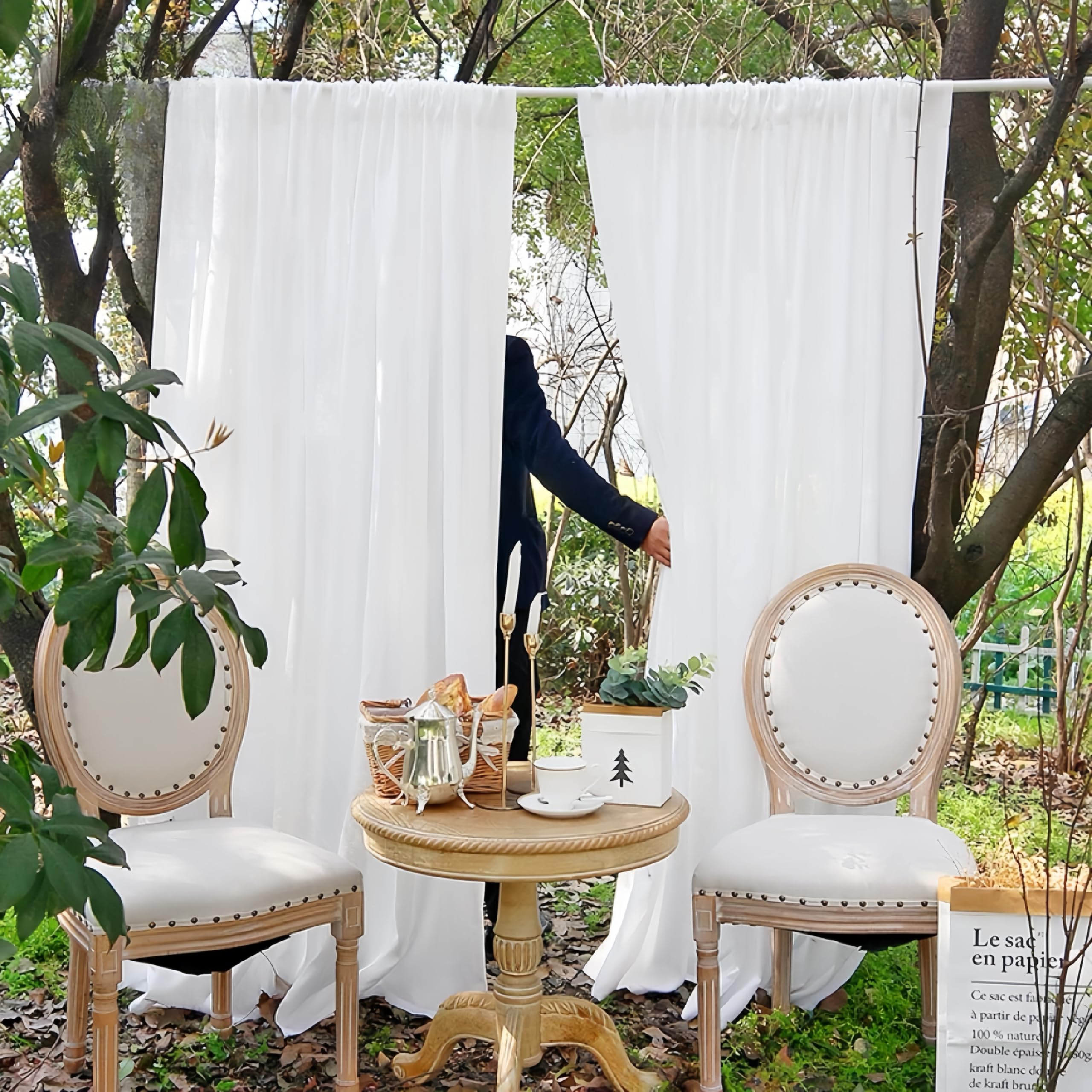 Devola Tenda semitrasparente, bianca, moderna per finestra e porta del balcone, 200 x 100 cm, 1 pezzo