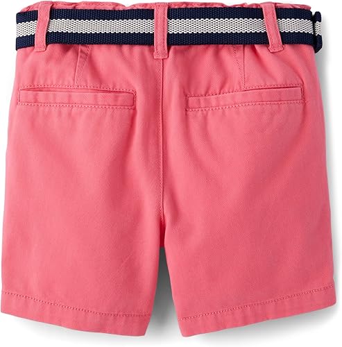 Vista 2 de The Children's Place Pantalones cortos chinos con cinturón para bebés varones y niños pequeños