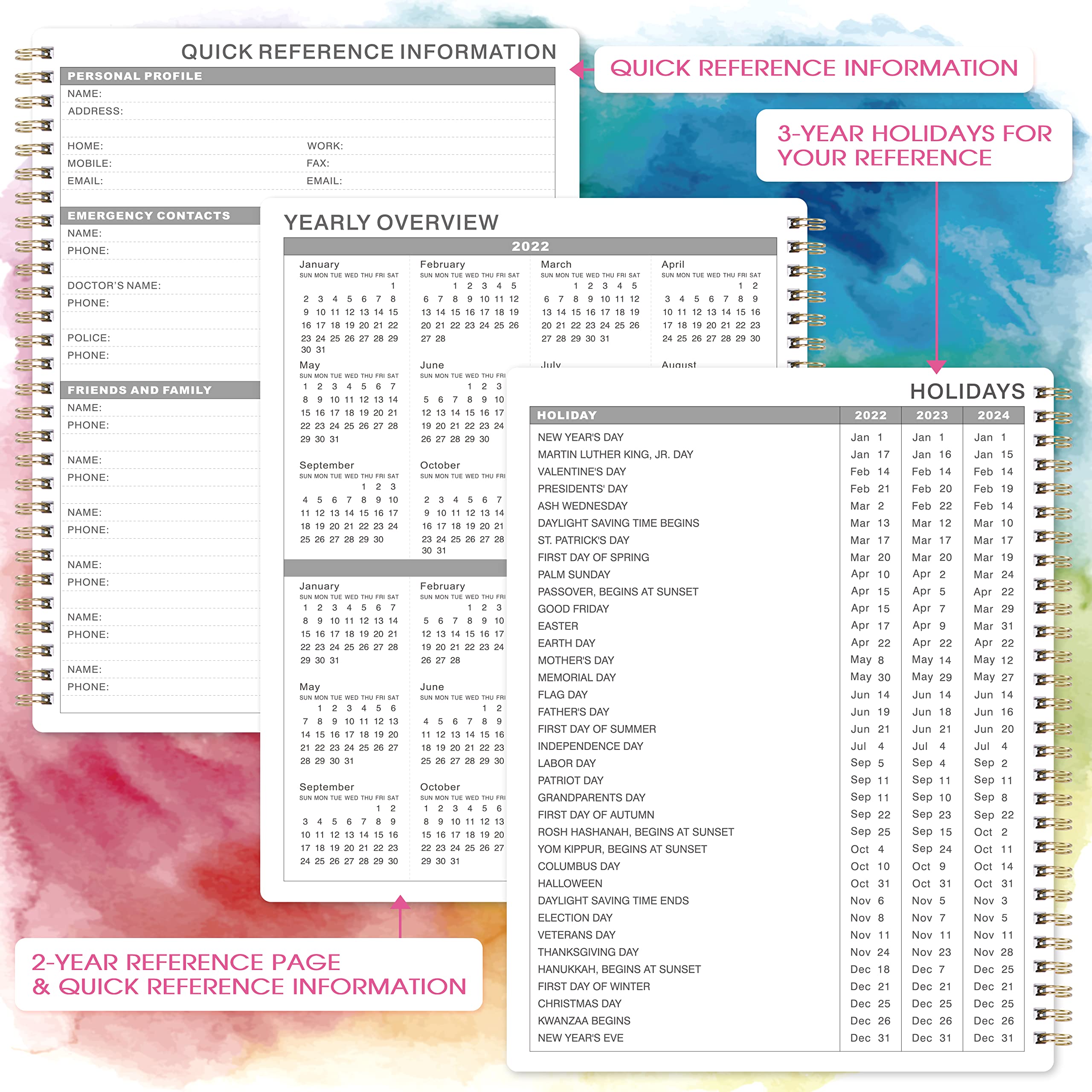 Buy Appointment Book 20222023 20222023 Daily Hourly Planner, 8" x