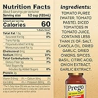 Vista 2 de Prego Traditional No Sugar Added Pasta Sauce, 23.5 Oz Jar (Case of 6)