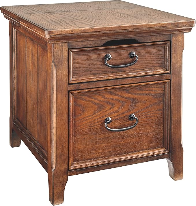 Signature Design by Ashley Woodboro Traditional Square End Table with 1 File Drawer