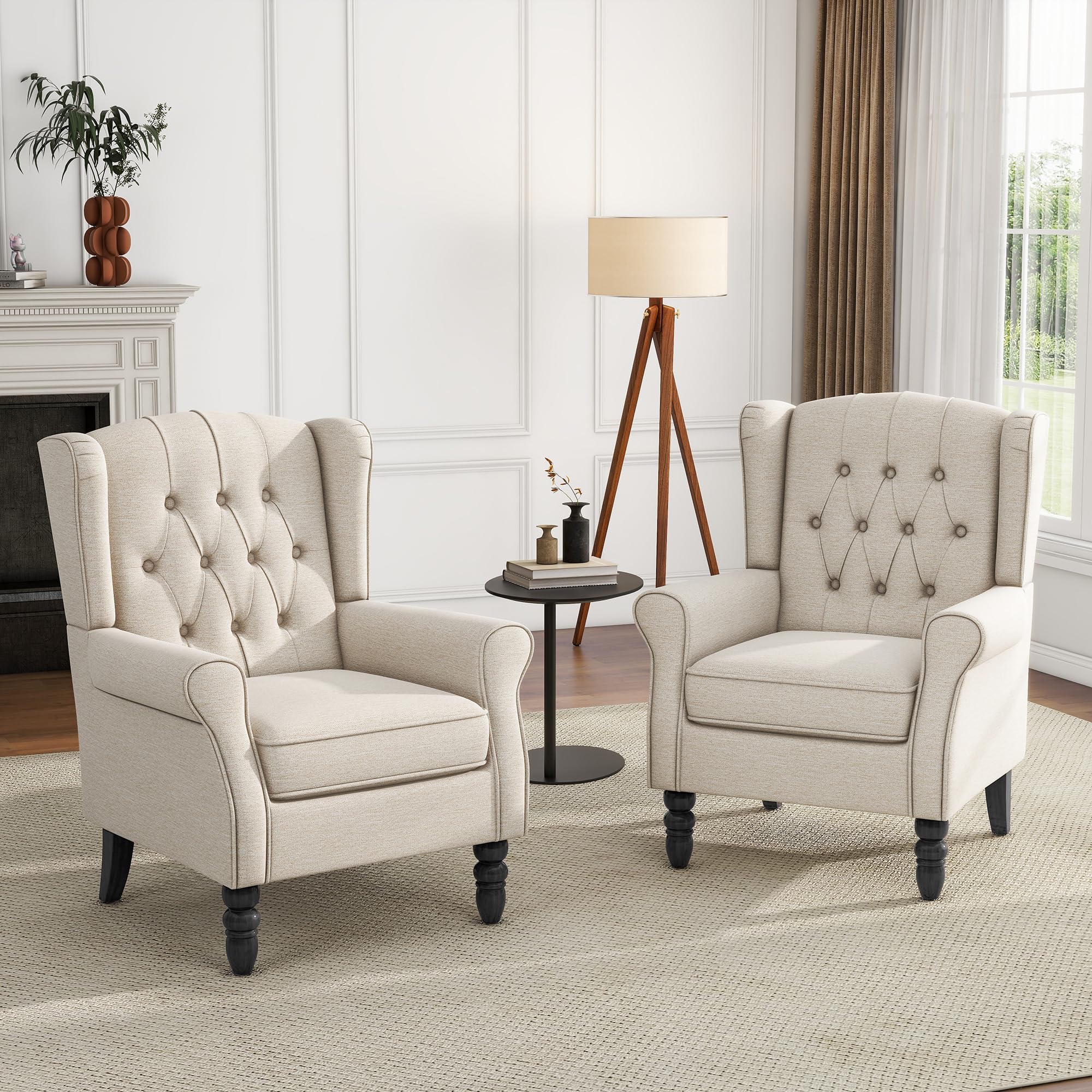 UIXE High Back Accent Chair Set of 2