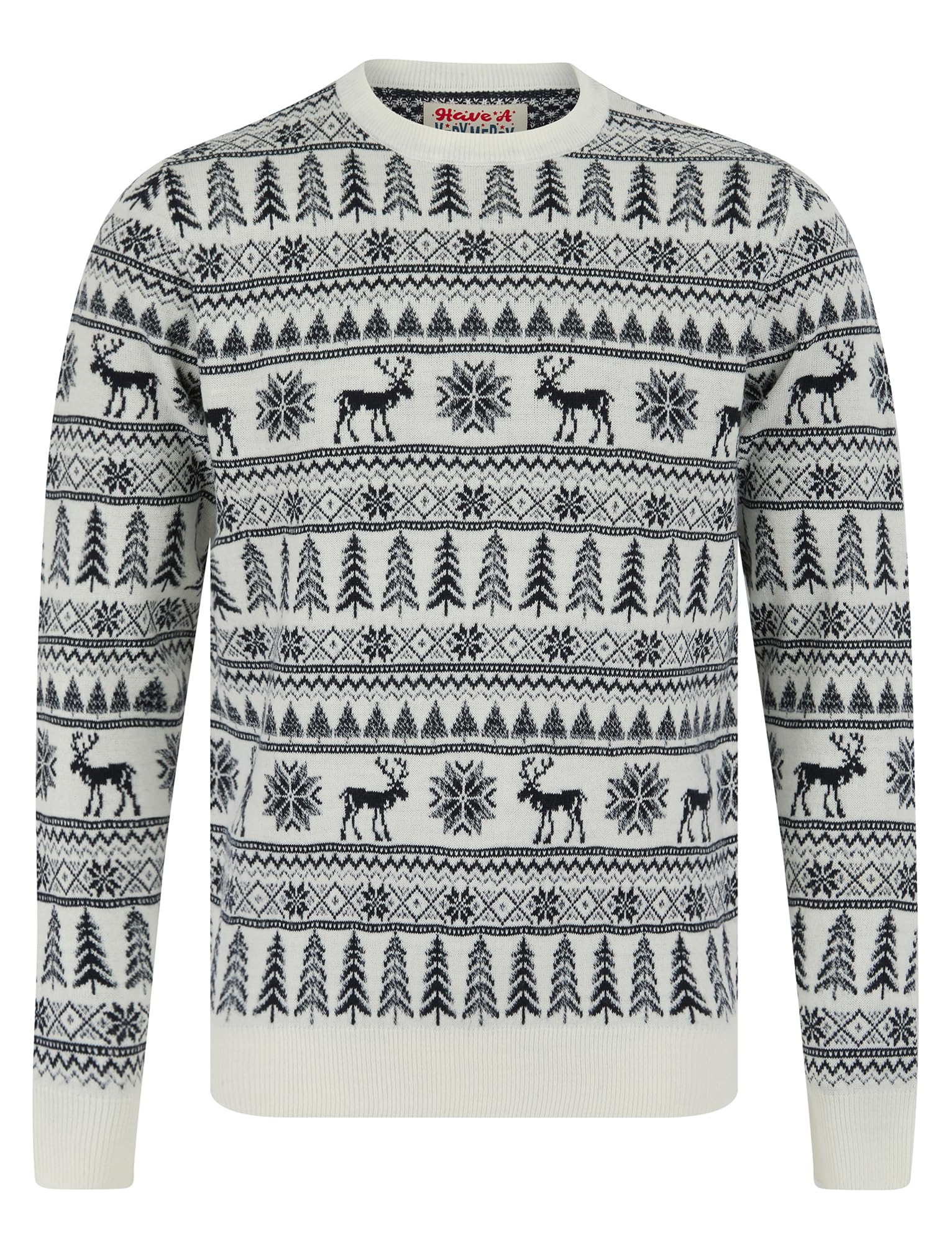 Tokyo Laundry Merry Christmas Men's Nordic Fair Isle Style Knitted Xmas Jumper