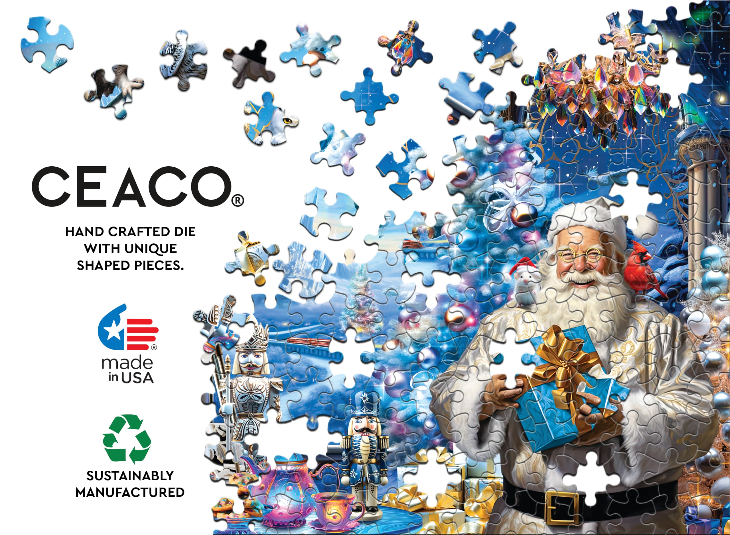 Ceaco - Glitter - Magico Tempo di Natale - Puzzle da 750 pezzi