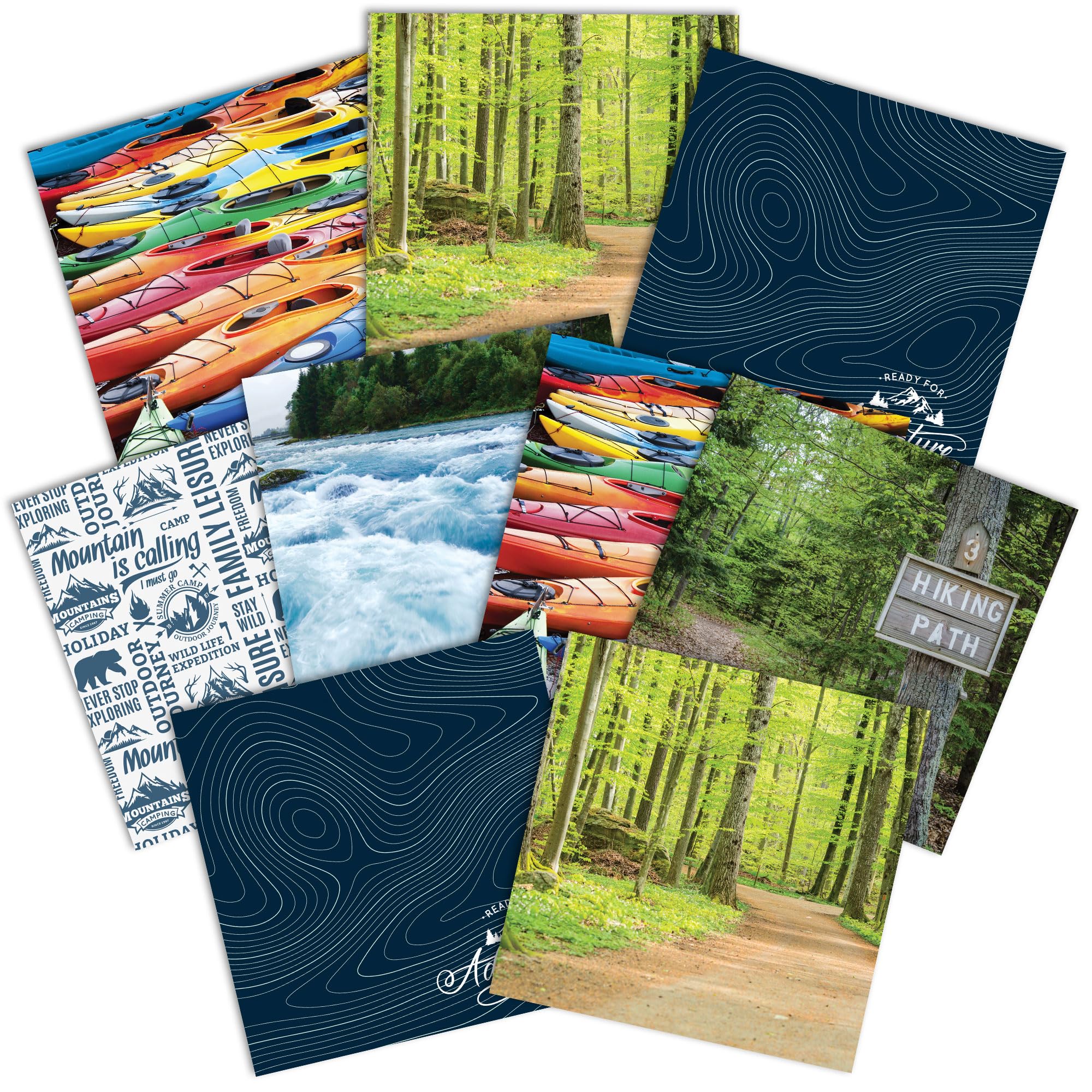 Feuilles de papier décoratif double face aventure nature 30x30