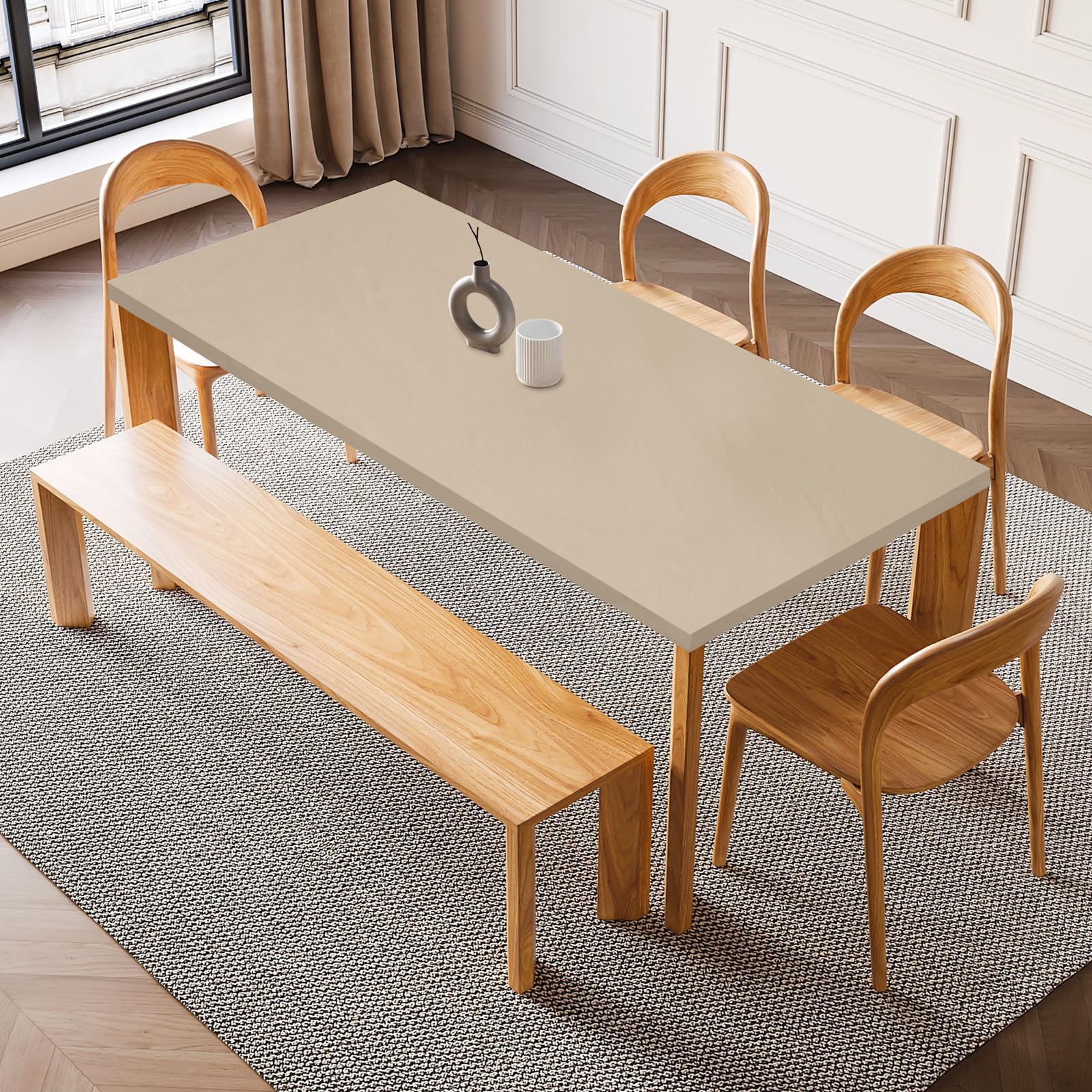 Nappe rectangulaire polyuréthane extensible 61x119 cm imperméable et lavable