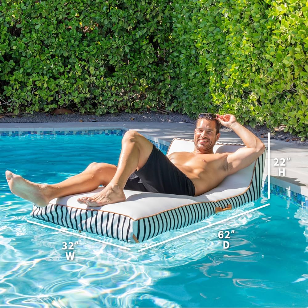 OHGA FLOAT BLOUS ホワイト Amazon.com: Big Joe Lux Chaise Premium Inflatable Pool Float