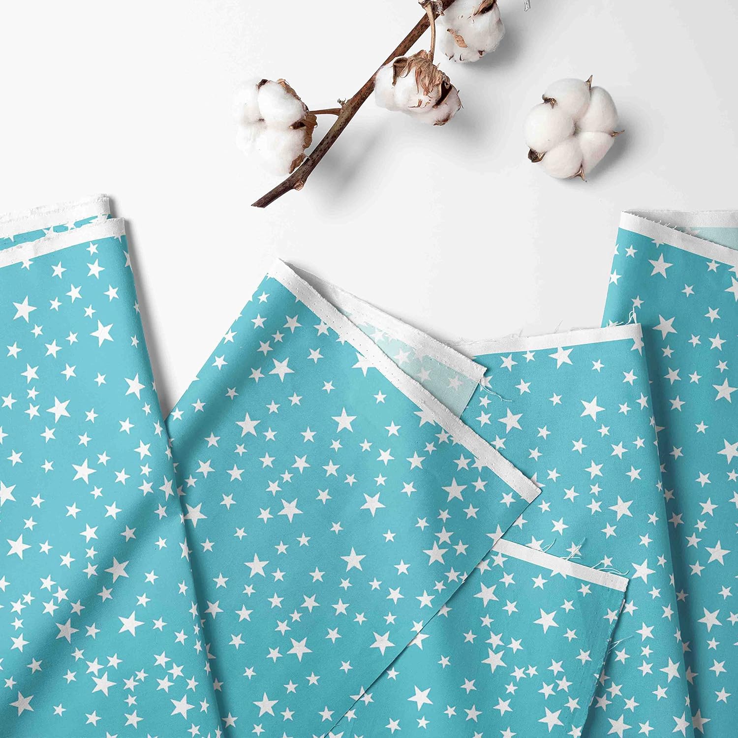 Bacati Space 2pack Crib Fitted Sheets (Blue Stars)