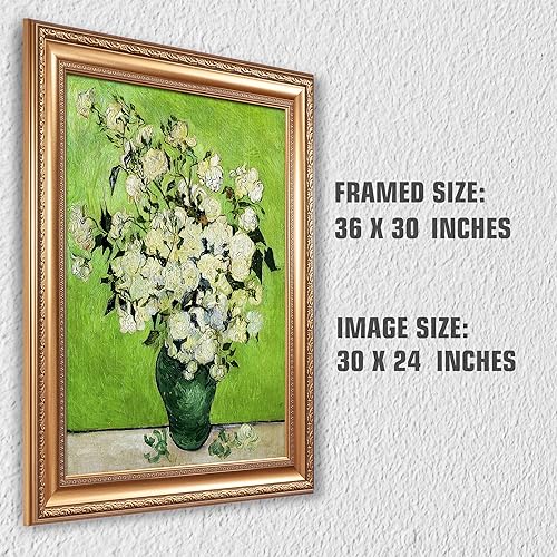 Miniatura 301 de A&T ARTWORK The Starry Night de Vincent Van Gogh. Tamaño del marco: 36 x 30 pulgadas, tamaño de la imagen: 30 x 24 pulgadas, reproducciones clásicas