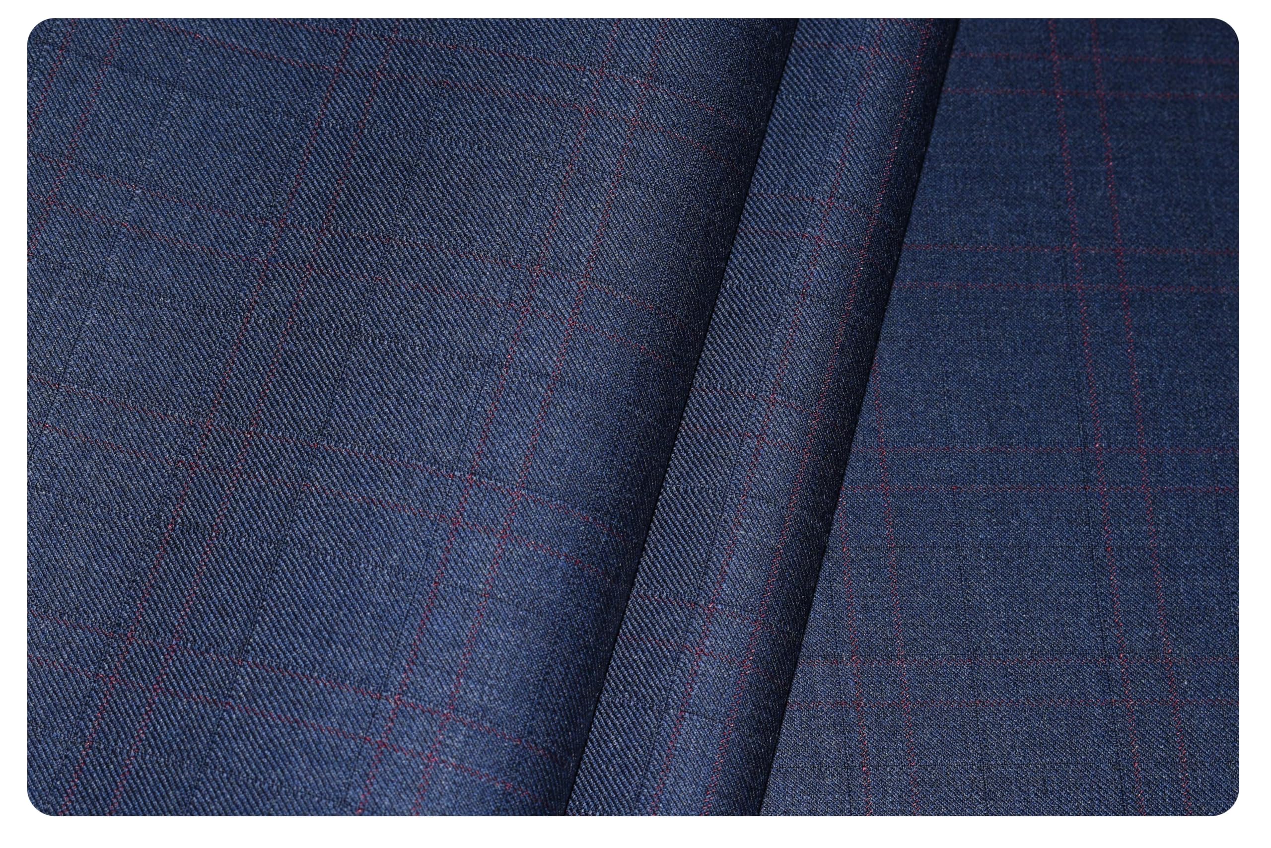 arvind Men's Super 130's Merino Wool Checkered Unstitched Trouser or blazer Fabric (WA92N2)-picture-15