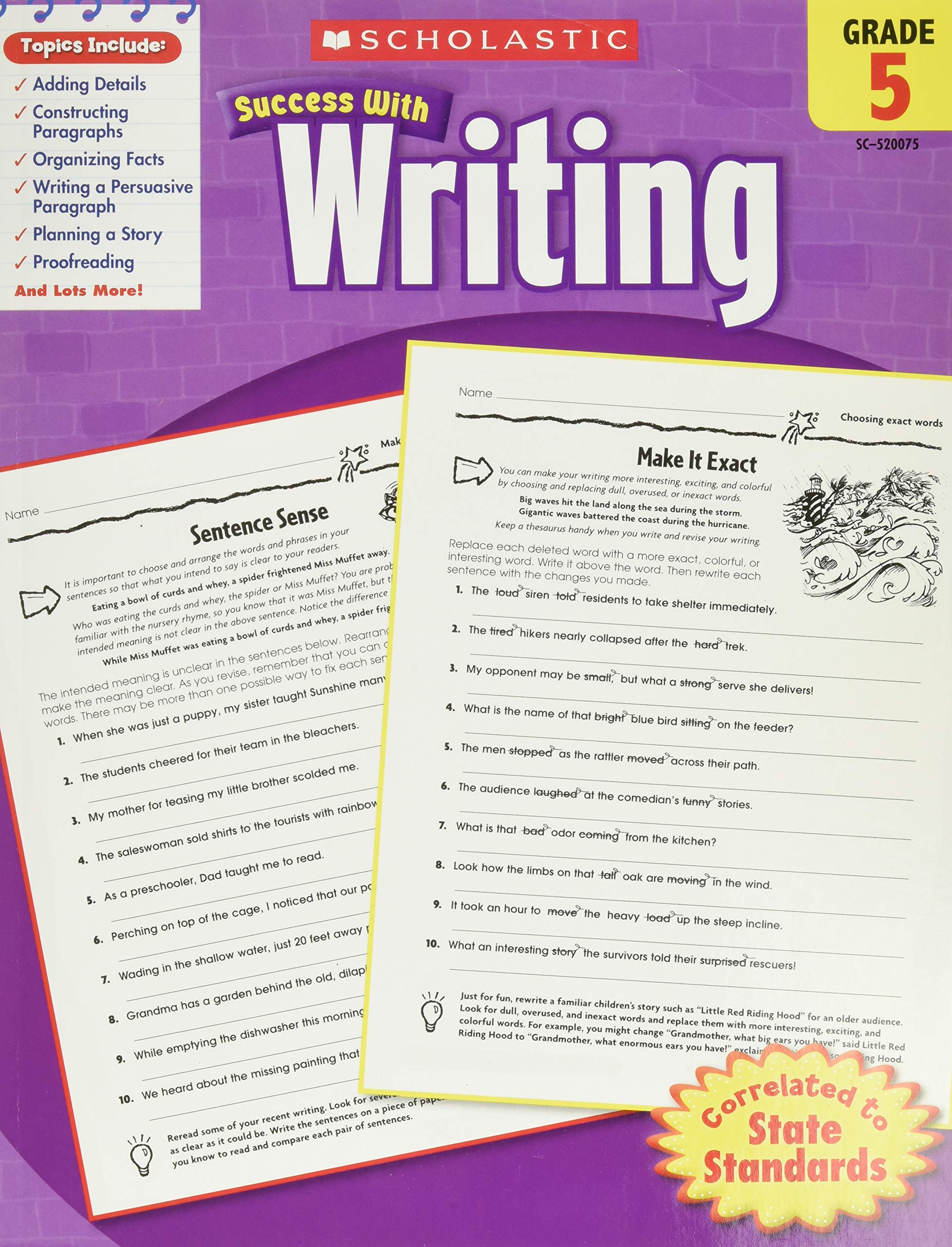 Scholastic Success with Writing: Grade 5 Workbook