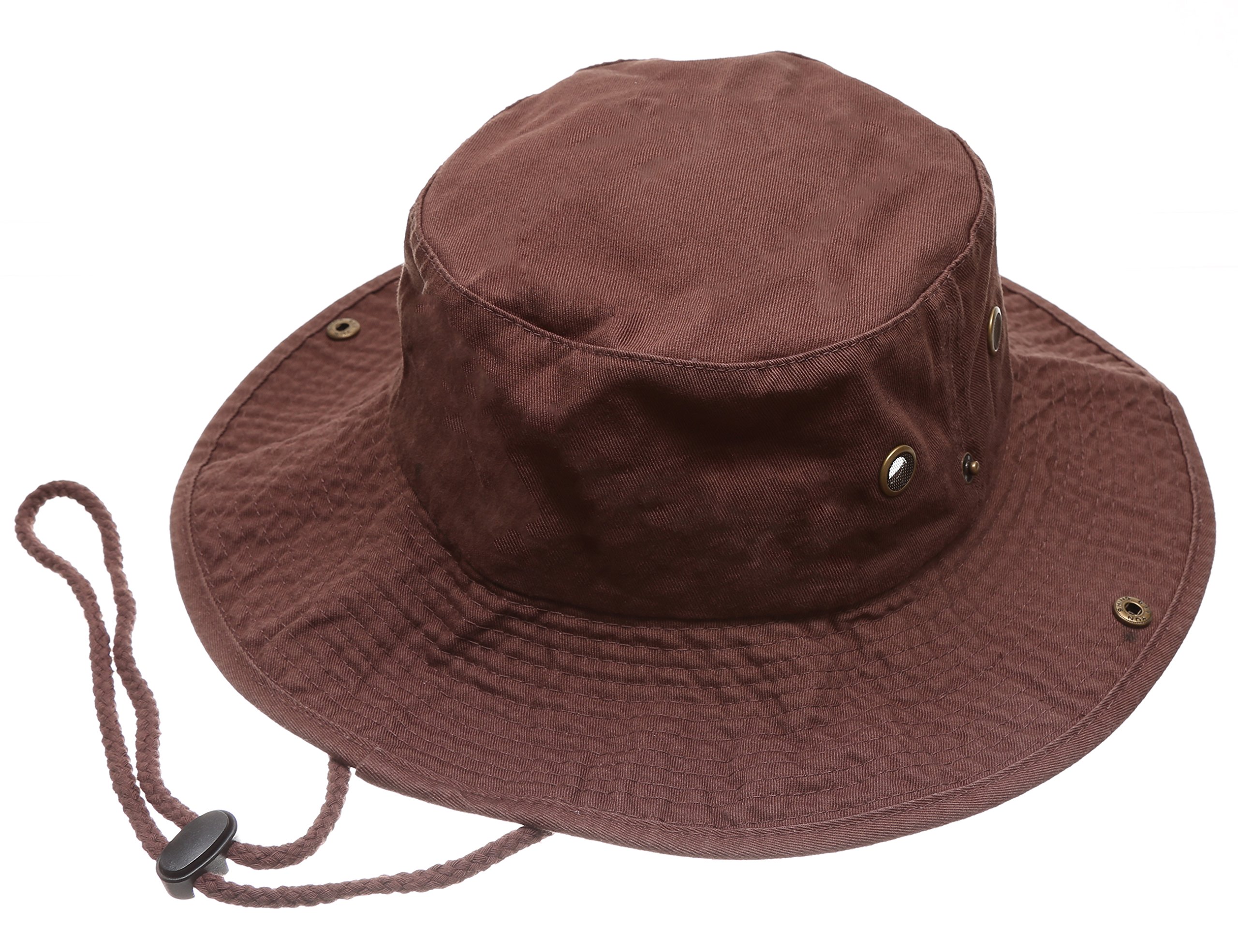 MIRMARUSummer Outdoor Boonie Hunting Fishing Safari Bucket Sun Hat with Adjustable Strap