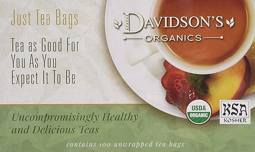 Miniatura 48 de Davidson's Organics, Genmaicha, 100 bolsas de té sin envolver