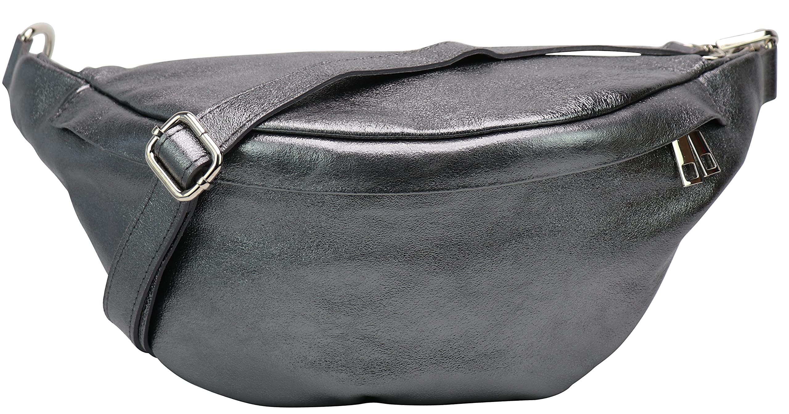 SH Leder ® Torba biodrowa z prawdziwej skóry dla kobiet i mężczyzn, uniseks, na festiwal, podróż, torba na brzuch, średniej wielkości, torba crossbody, damska skórzana torba 32 x 17 cm, Marie G528