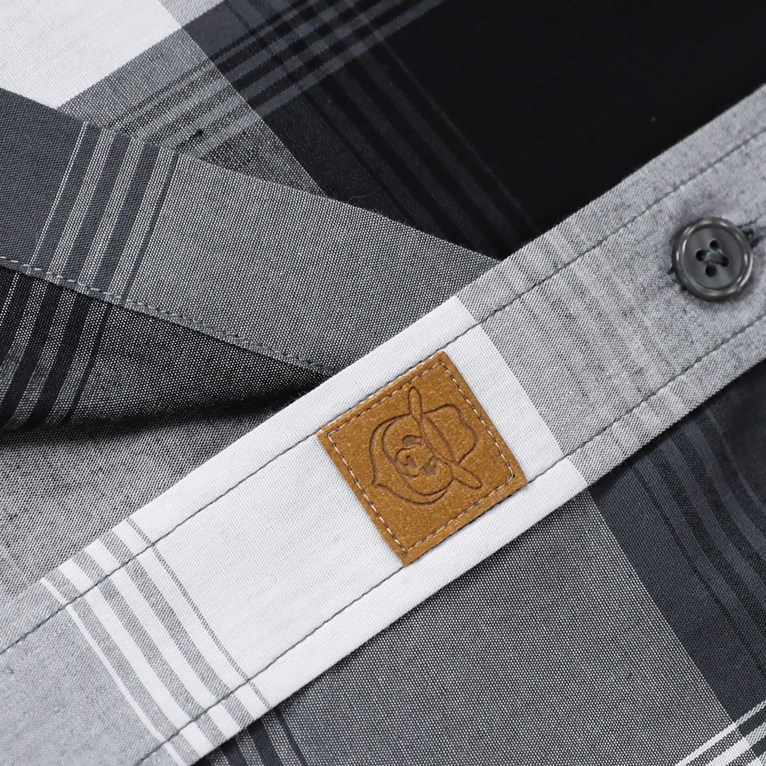 Dubinik® Camicia Uomo Camicia Quadri Uomo Casual Leggero Botton Down Regular Fit Conformate Camicia Uomo Taschini