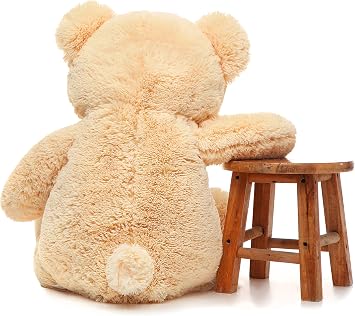 Toys Studio Giant Teddy Bear Stuffed Animal 36 inch Plush Bear Toy for Girlfriend Girls Kids Gifts Chrsitmas Valentine's Day Birthday Baby Shower Decorations