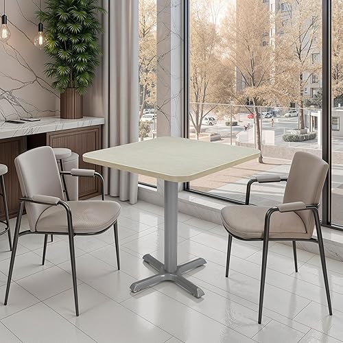 Miniatura 22 de Factory Direct Partners 13376-282 Mesa cuadrada de café bistró de 30 x 30 pulgadas; moderna mesa de comedor, café, mesa de cóctel para espacios