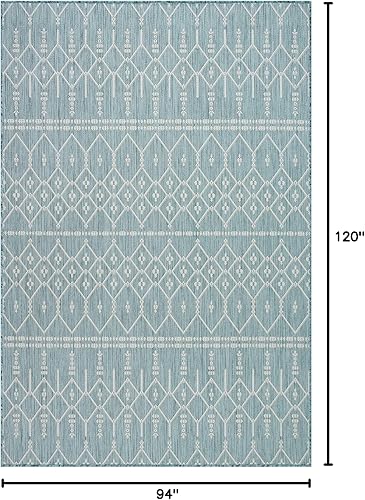 Vista 156 de Adiva Rugs - Alfombra para interior y exterior, tapete fácil de limpiar, resistente a la intemperie y las manchas, para comedor, patio, terraza