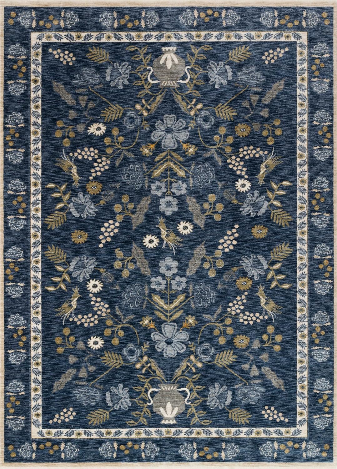 Loloi Rifle Paper Co Kismet Navy 2'-0" x 3'-4" Accent Rug
