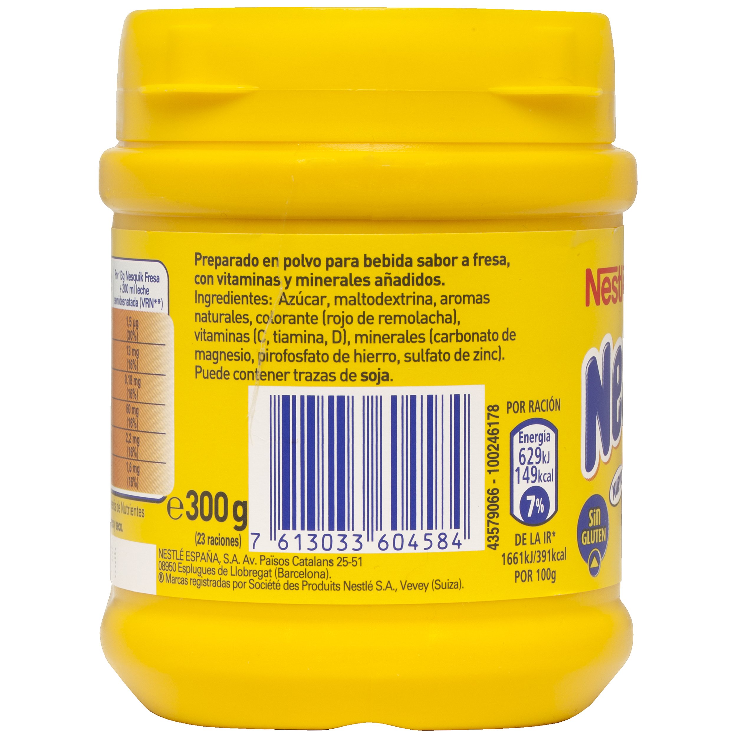 Nestlé - Nesquik Fresa Batido Instantáneo Bote 300 g