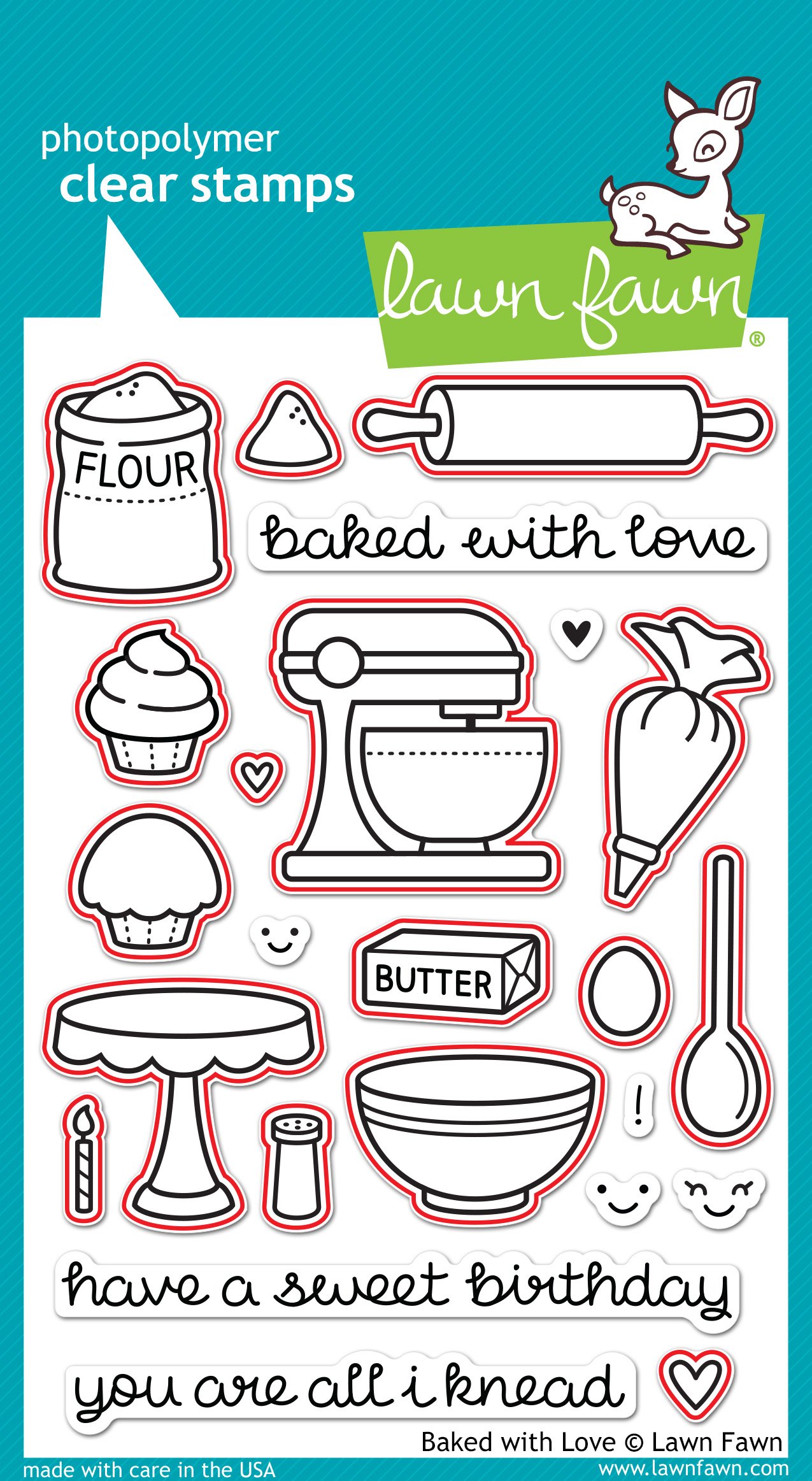 Lawn Fawn Baked with love Stempel und sterben Bundle – Zwei Stück