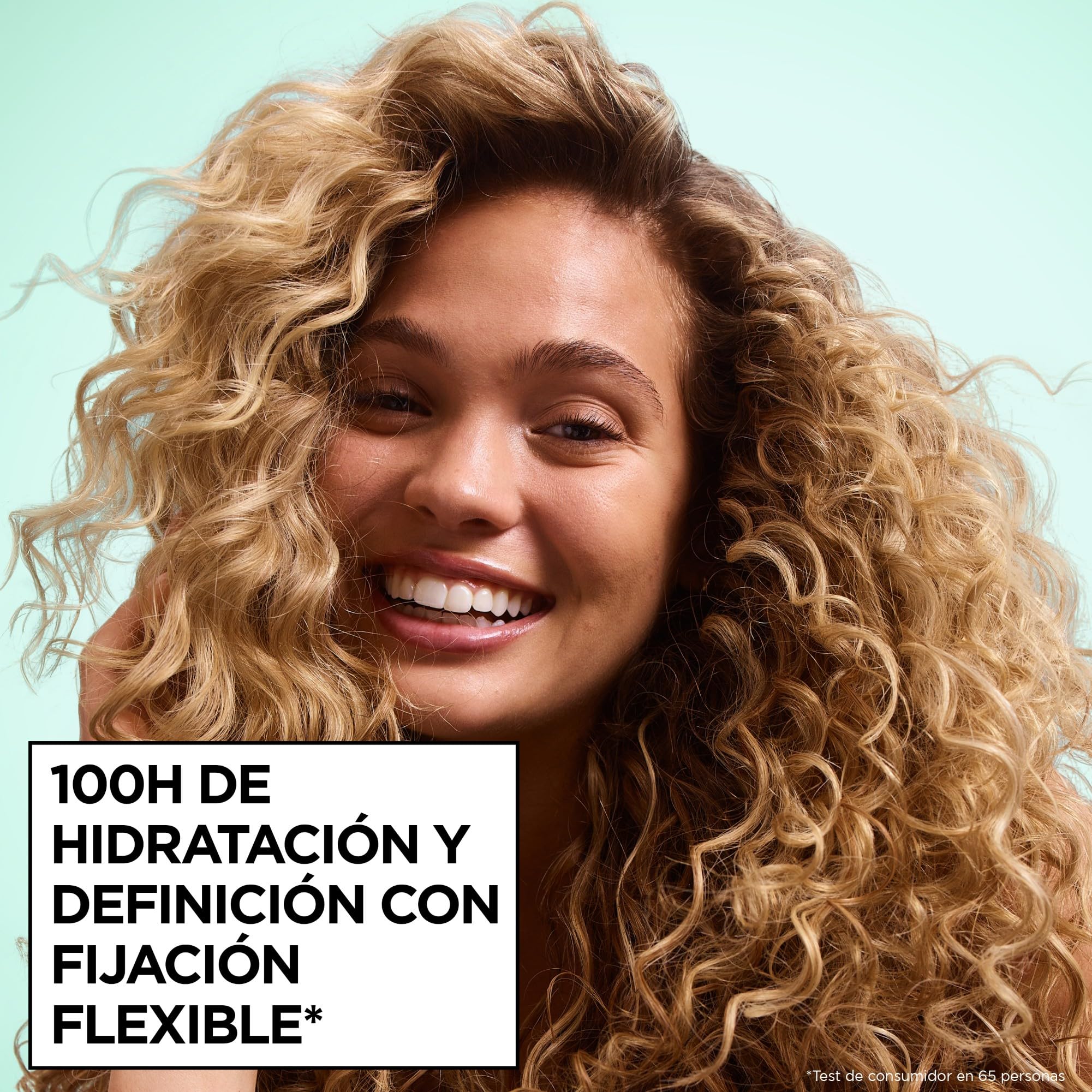 Garnier Fructis Curls Method Flexi Hold Gel Paso 3 Gel de peinado hidratante para todo tipo de rizos, 100H hidratación, ácido hialurónico