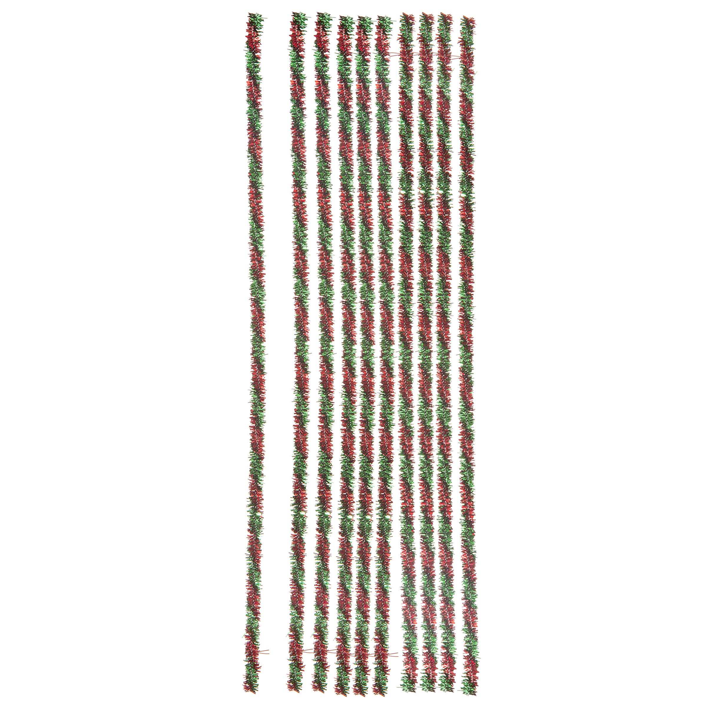 Tiges de guirlande flexibles 8 mm rouge vert pour fixer vos décors sans glisser x10