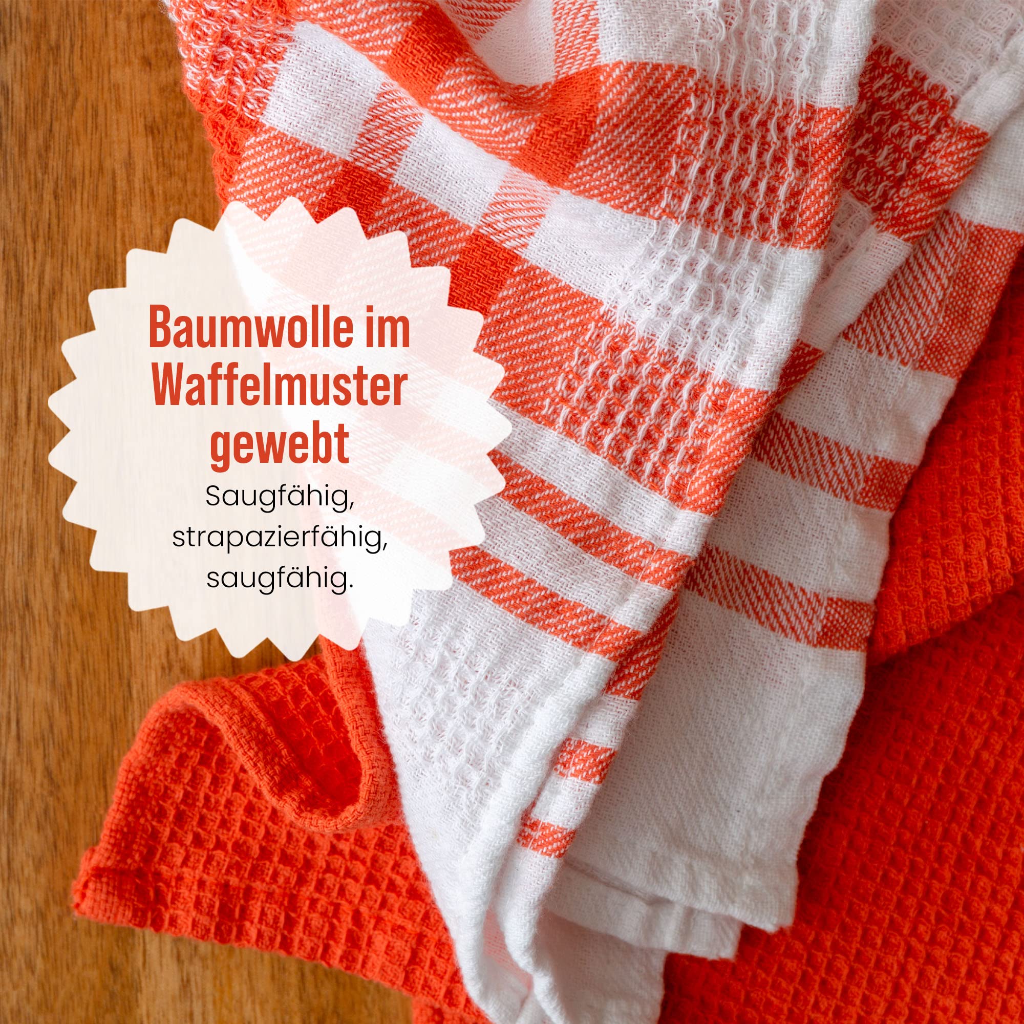 Zitronengrüne Waben-Küchentücher, 3er-Pack – 100 % Baumwolle, 40x66 Cm, Saugstark & Schnell Trocknend