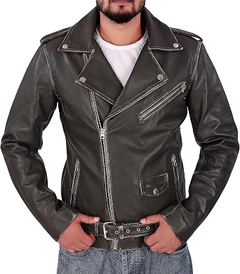 Men Leather Jacket - Lambskin Winter Vintage Motorcycle Biker Jacket, Coat Soft & Stylish Moto Ride & Racing Jackets