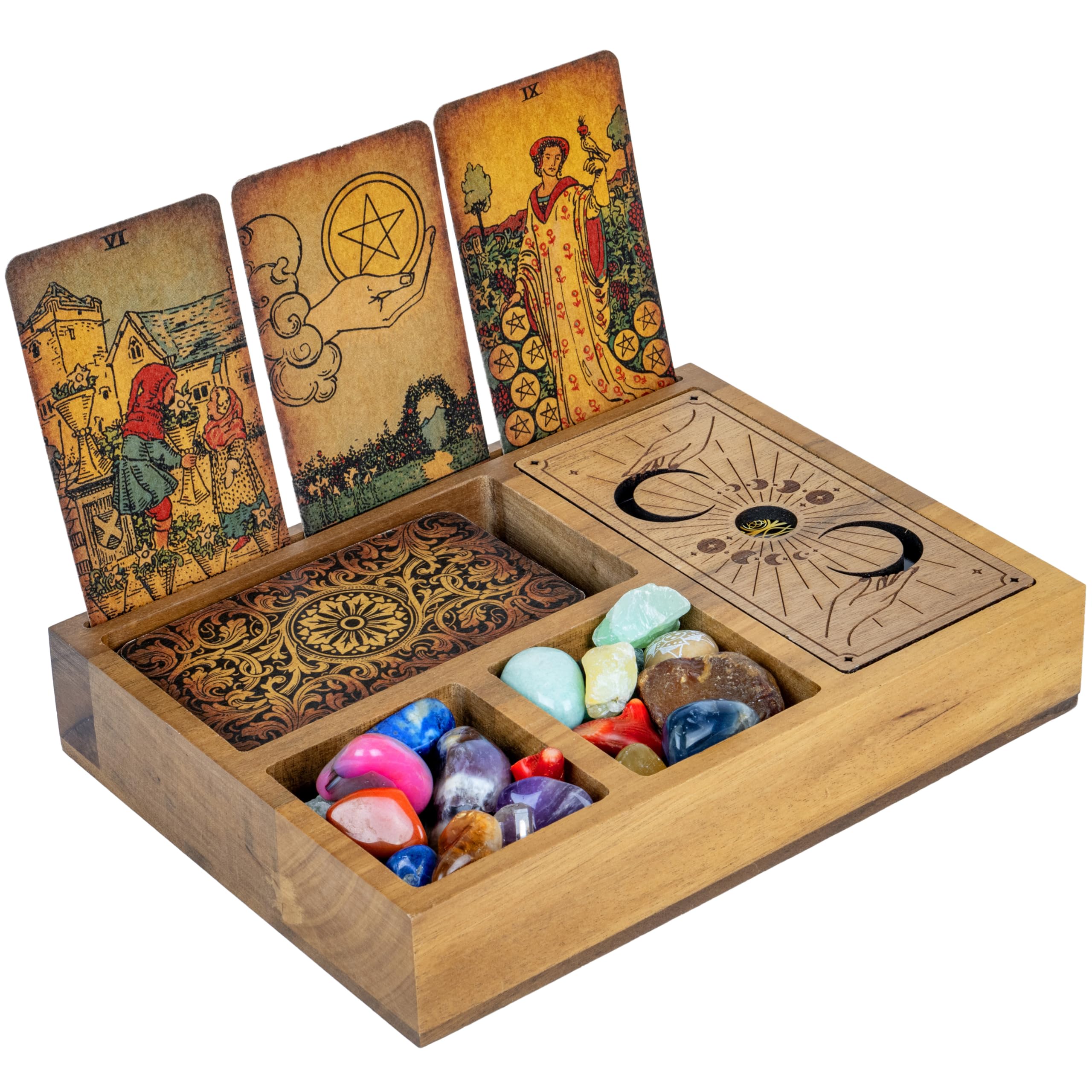 Amazon.com: Curawood Tarot Card Holder Stand Display & Deck Box