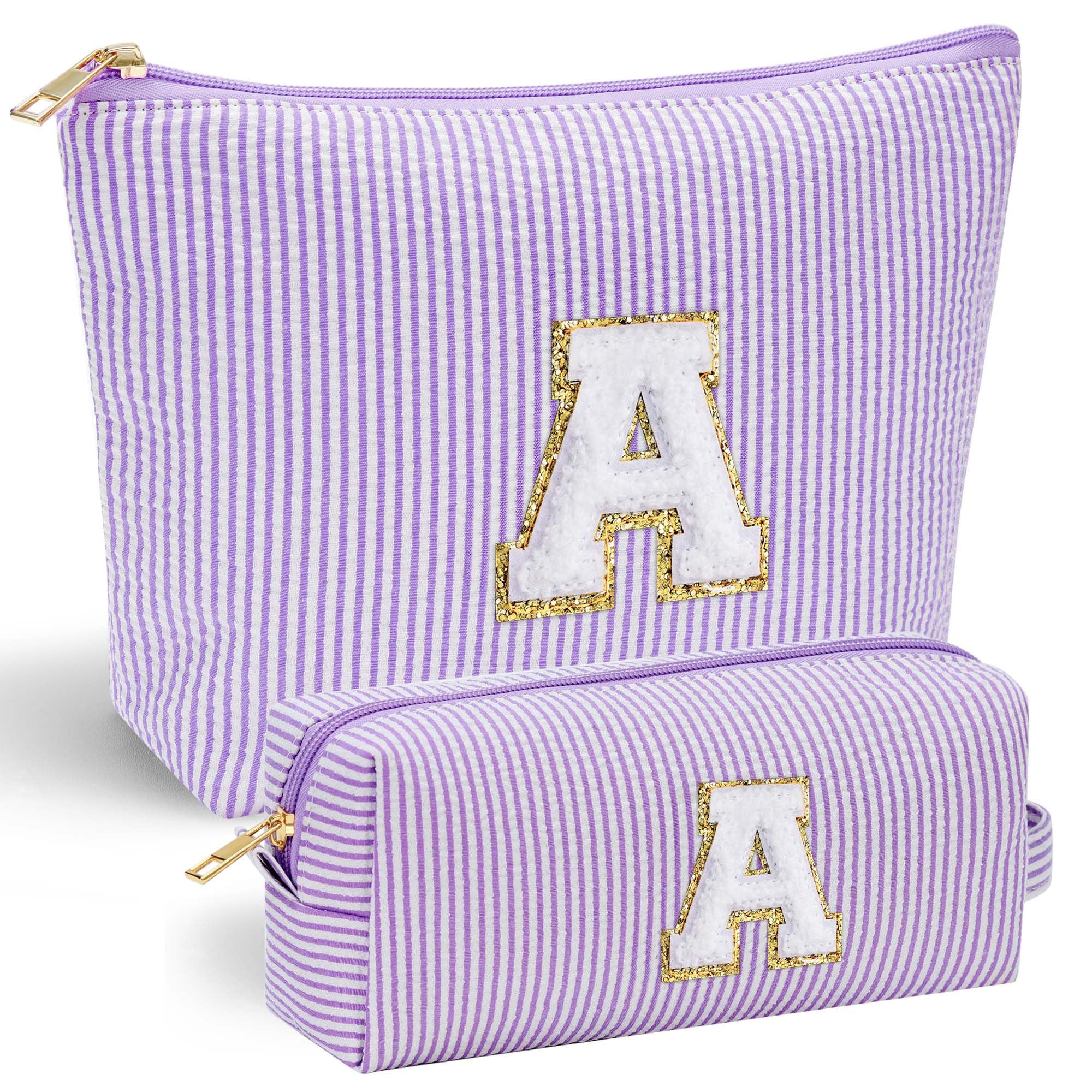 Parima Personalised Gifts for Girls Women - Personalised Make up Bag Initial Make up Bags A Preppy Stuff Birthday Gifts for Women Gift for Girl Womens Girlfriend Teenage Girls Gift Makeup Bag — view 70