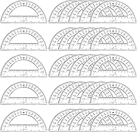 PARAOR 30 Pack Clear Plastic Protractors 6 Inch Student Math Geometry Tool 180 Degree Angle Measure