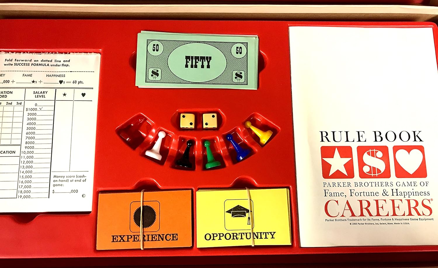 Careers Board Game 1965 Version