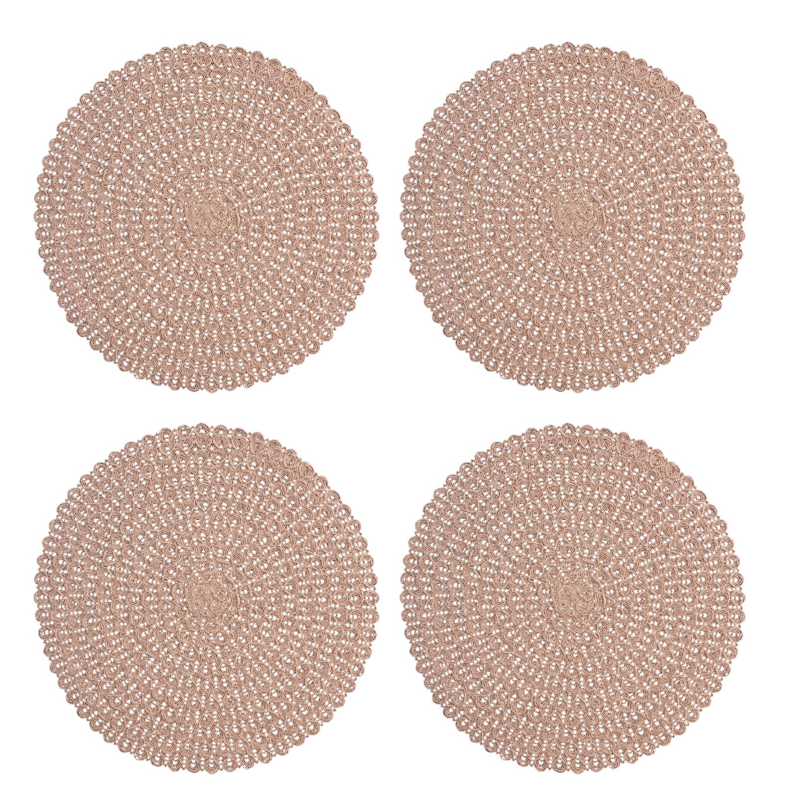 Tsophreniq Decorative Round Placemat Paper Materials for Table Protective 38cm Diameter Heatproof Mat