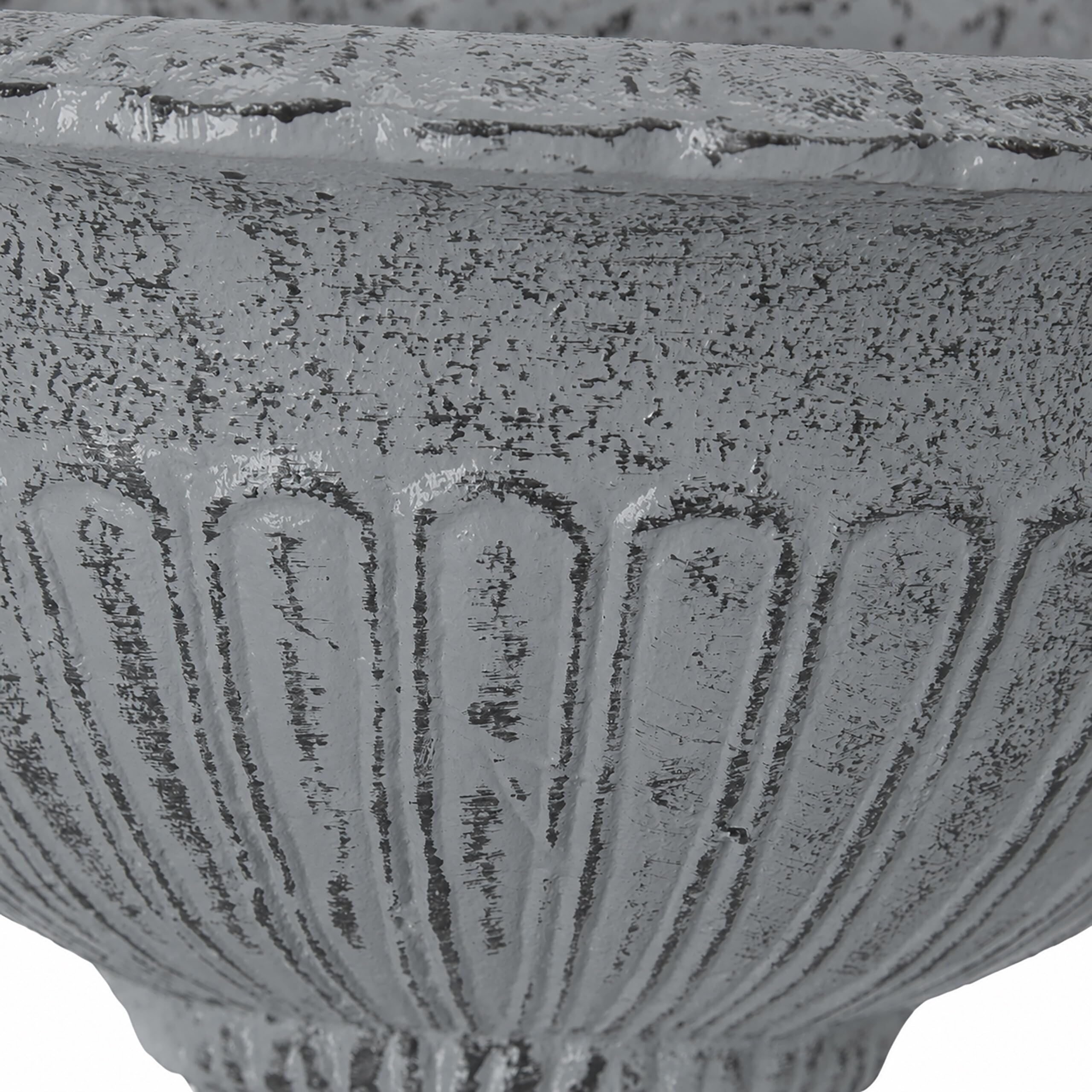 Relaxdays Fontaine Murale Antique avec Robinet, lavabo de Jardin en Fonte d'aluminium, Gris, H x L x P 40 x 24,5 x 13 cm