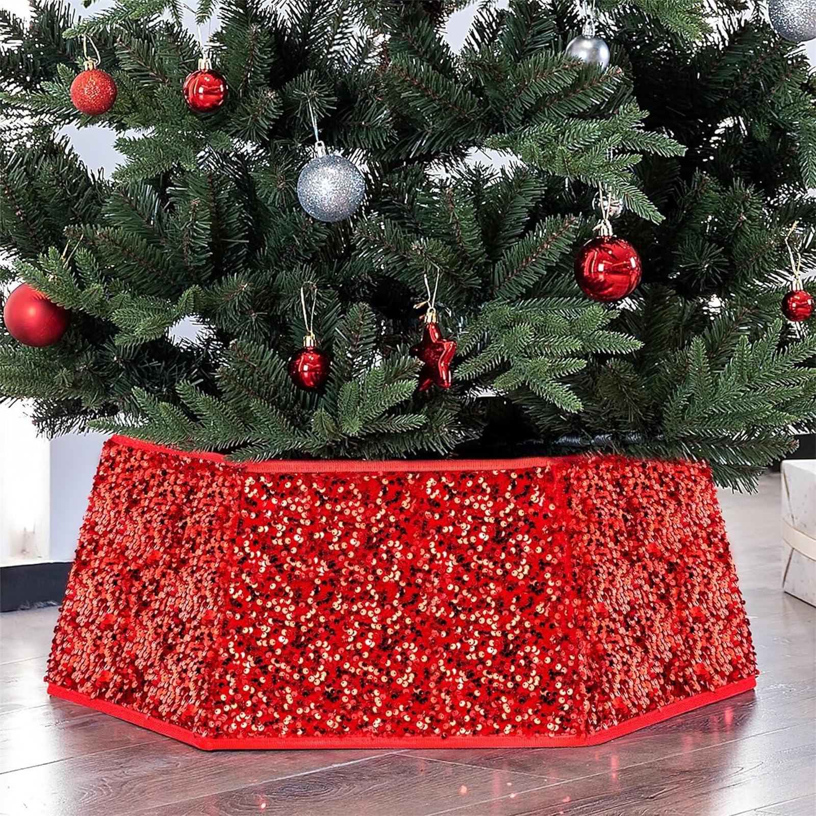 Gonna per albero di Natale Beige H25xB60xL60cm | Maisons du Monde