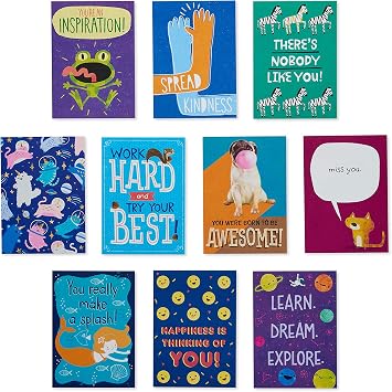 American Greetings Mini Note Cards for Kids, Spread Smiles (40-Count)
