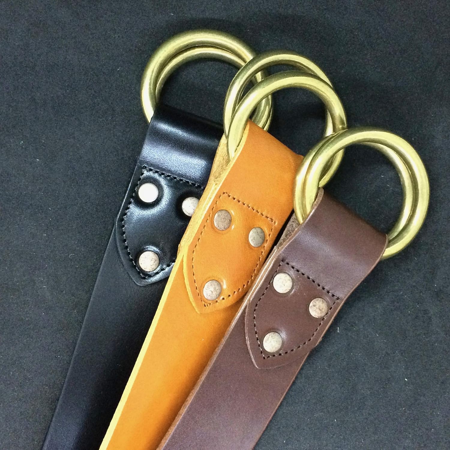 [okuda-belt] 栃木レザー 極太 Wリング 40ミリ幅 メンズ ベルト 匠仕上げ 自社生産 日本製 レザーベルト デニムに