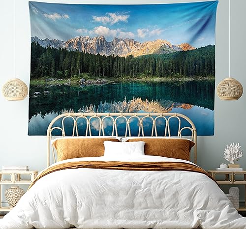 Miniatura 5 de Ambesonne - Colección de decoración de la casa de la granja la cálida primavera del sol brillando a través del toldo de los árboles de haya altos